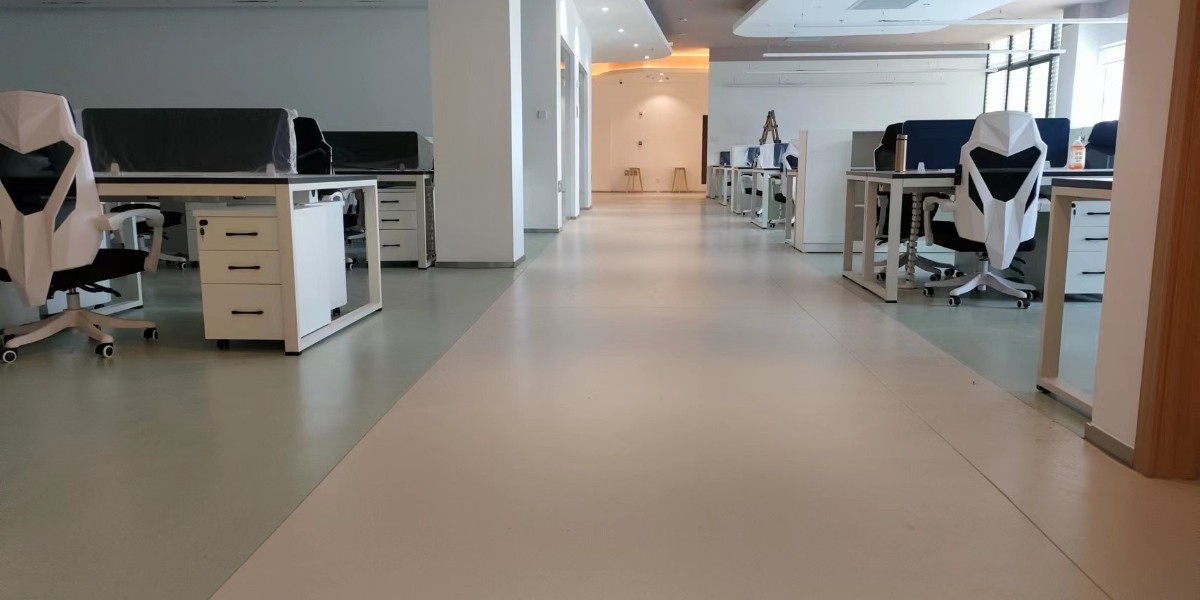 中国医药城六期PVC同质透心地板案例
